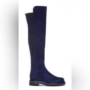 Stuart Weitzman 50/50 suede over the knee boots navy size 7.5 M